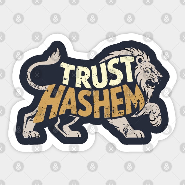 Trust HaShem – Bold Lion Faith Sticker by Thank HaShem